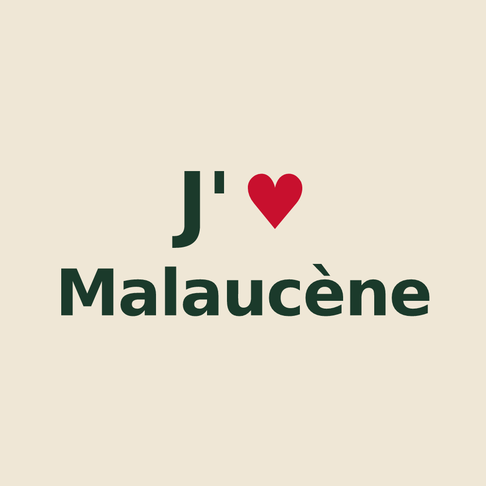 Tote bag personnalisé Malaucène — design J'aime Malaucène