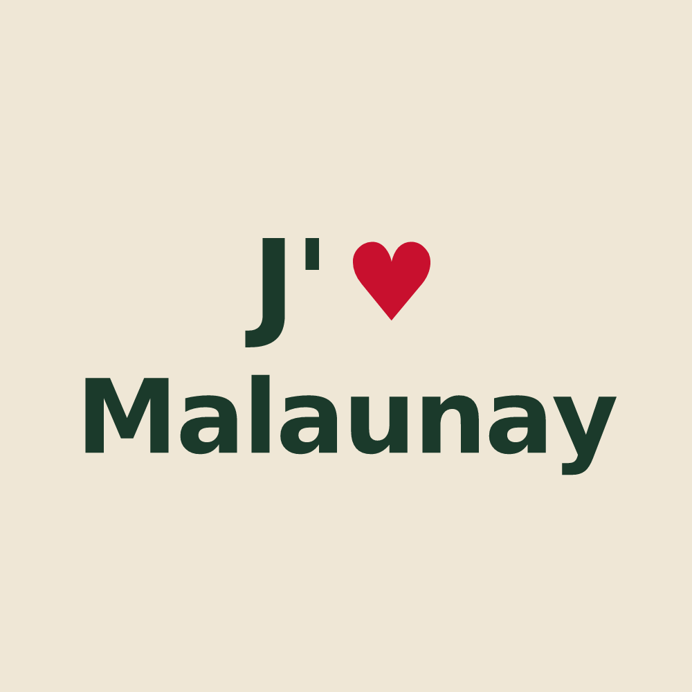 Tote bag personnalisé Malaunay — design J'aime Malaunay