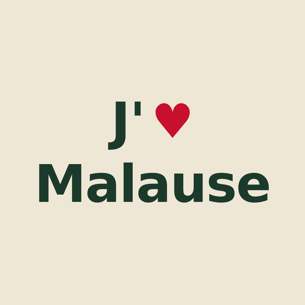 Tote bag personnalisé Malause — design J'aime Malause