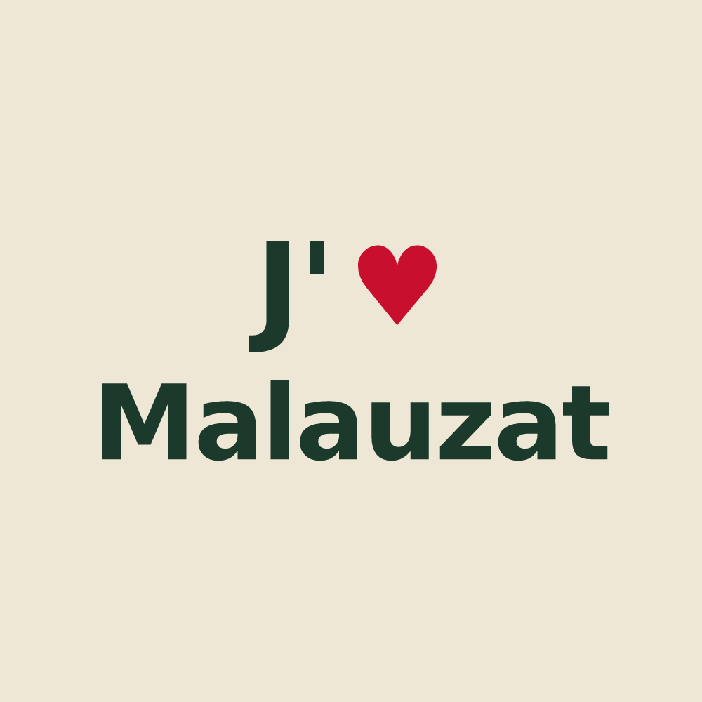 Tote bag personnalisé Malauzat — design J'aime Malauzat