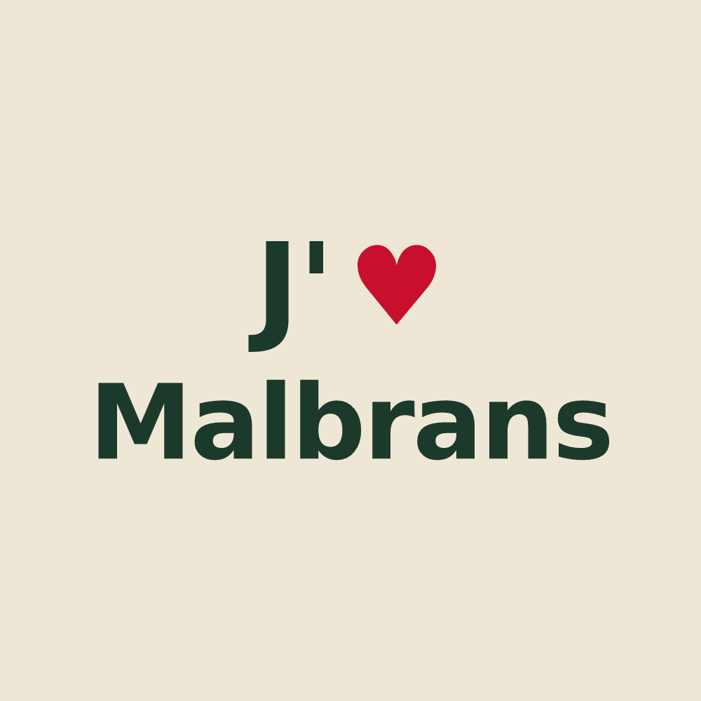 Tote bag personnalisé Malbrans — design J'aime Malbrans
