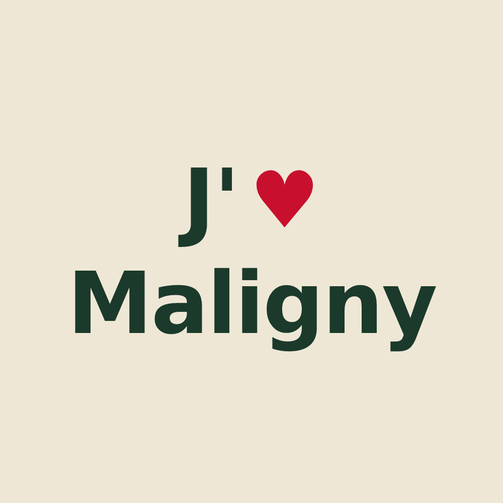 Tote bag personnalisé Maligny — design J'aime Maligny