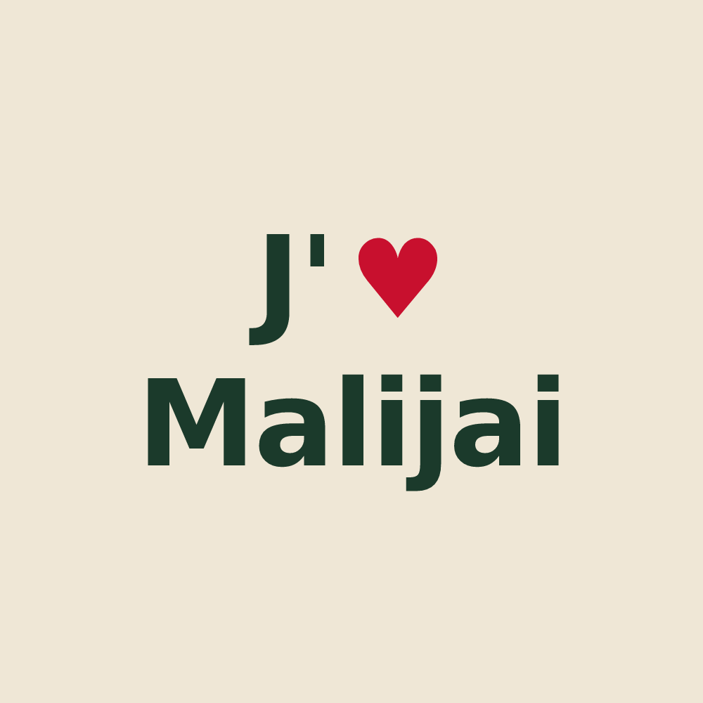 Tote bag personnalisé Malijai — design J'aime Malijai