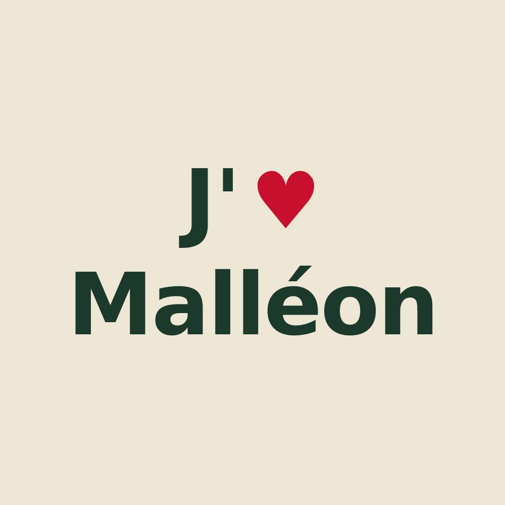 Tote bag personnalisé Malléon — design J'aime Malléon