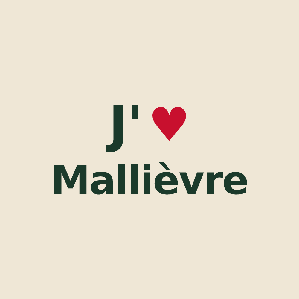 Tote bag personnalisé Mallièvre — design J'aime Mallièvre