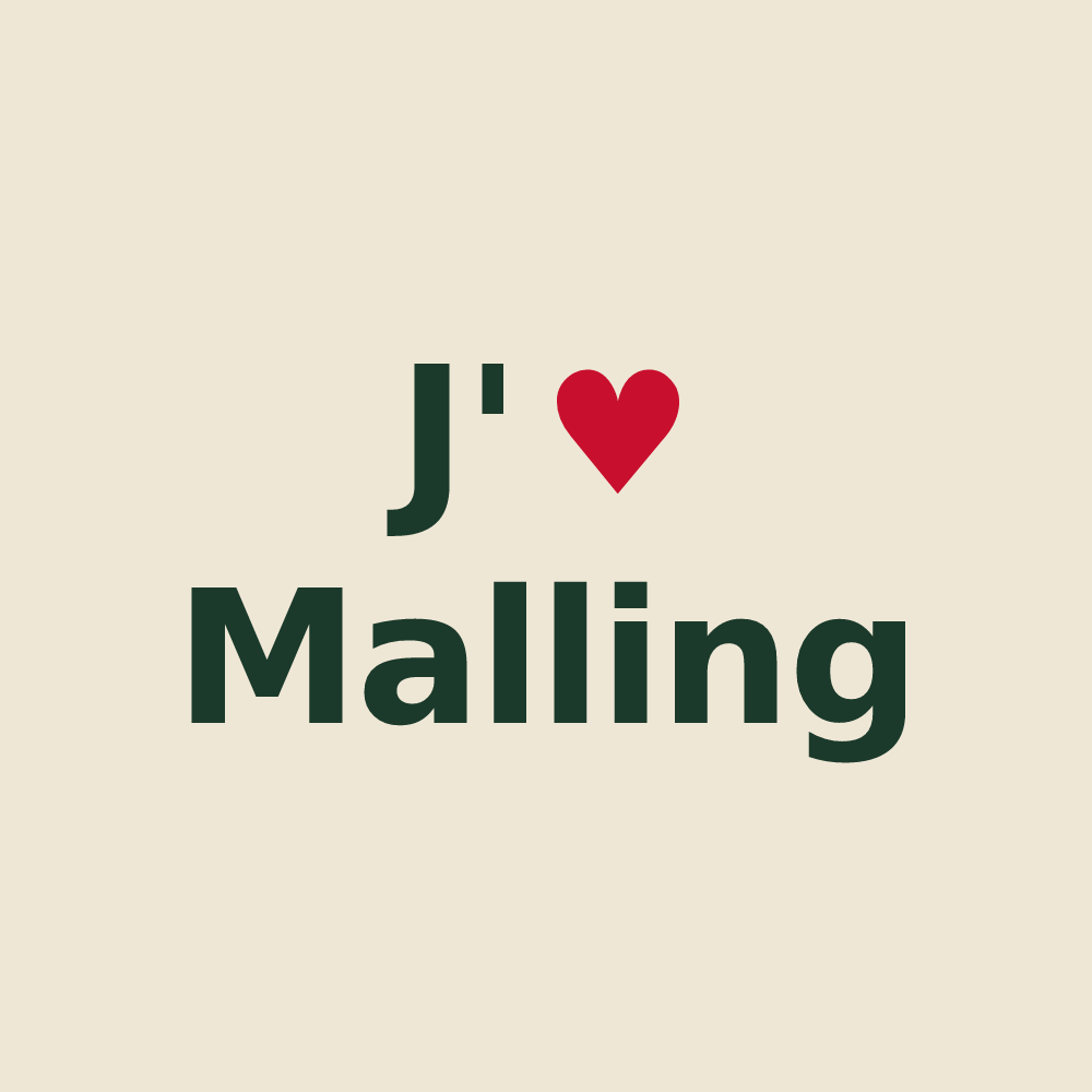 Tote bag personnalisé Malling — design J'aime Malling