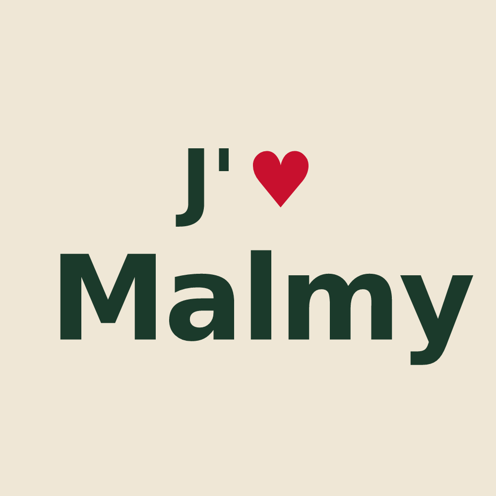 Tote bag personnalisé Malmy — design J'aime Malmy