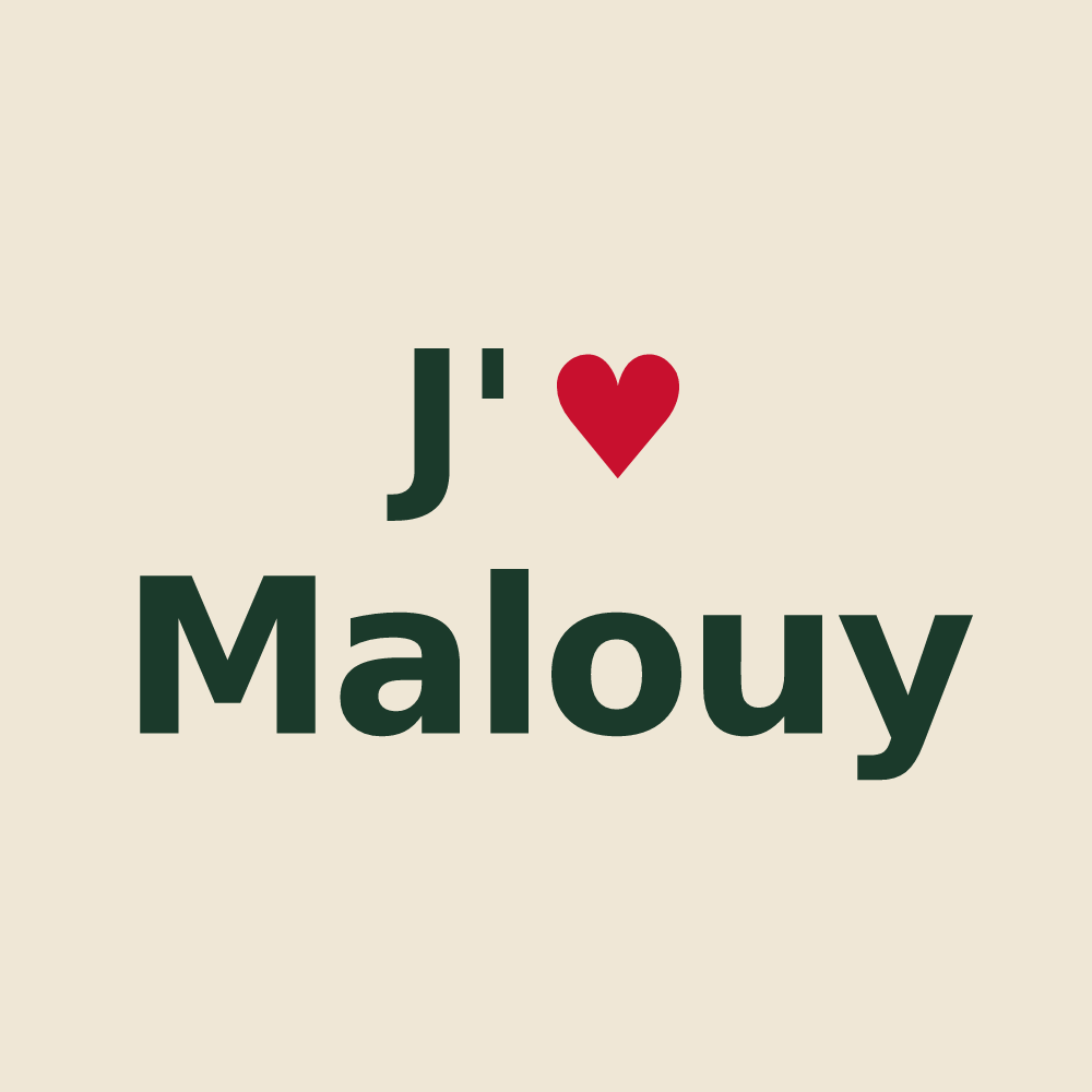 Tote bag personnalisé Malouy — design J'aime Malouy
