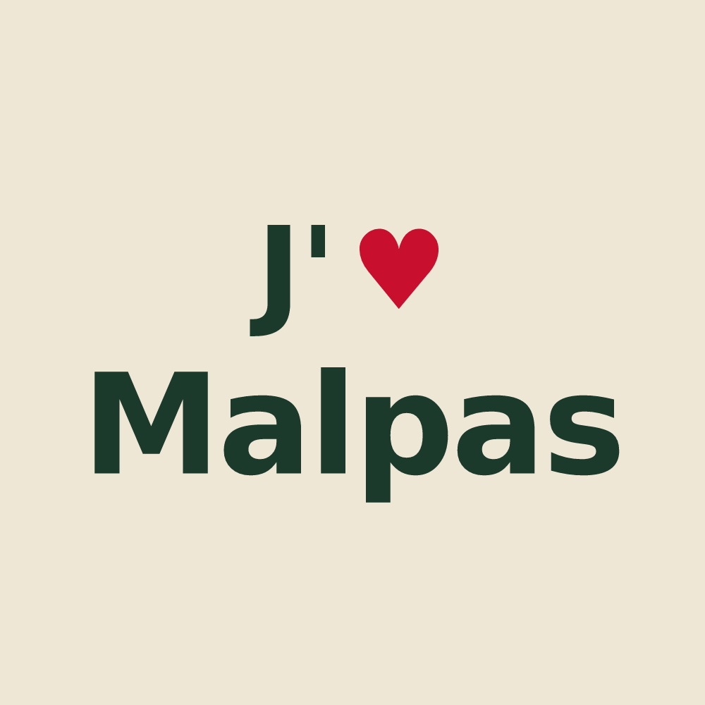 Tote bag personnalisé Malpas — design J'aime Malpas