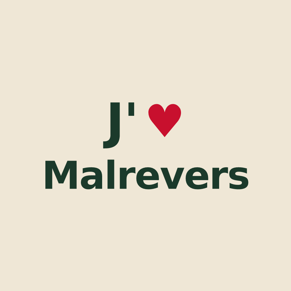 Tote bag personnalisé Malrevers — design J'aime Malrevers