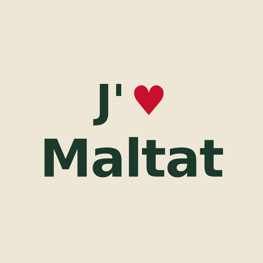 Tote bag personnalisé Maltat — design J'aime Maltat