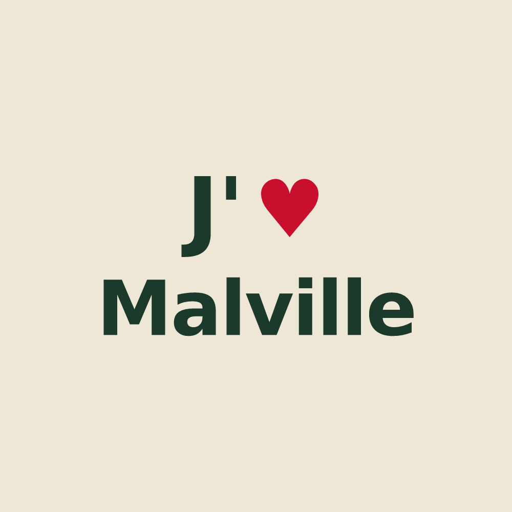 Tote bag personnalisé Malville — design J'aime Malville