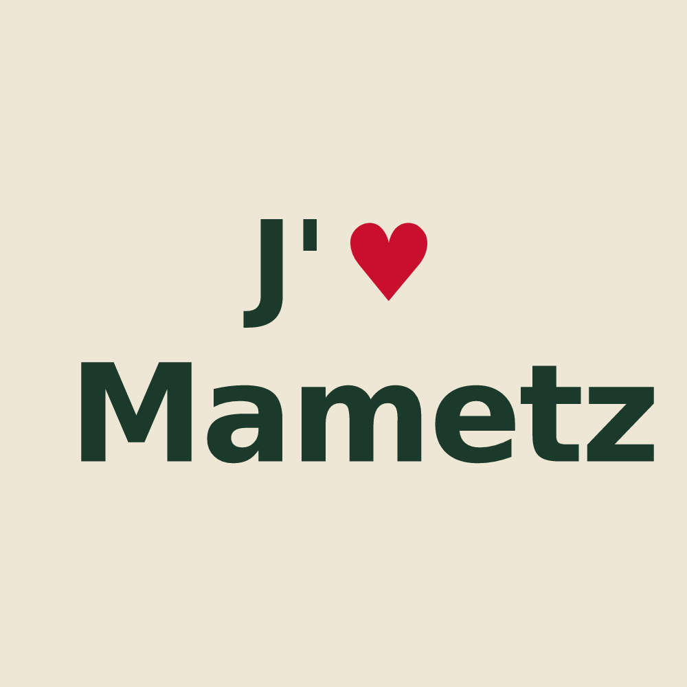 Tote bag personnalisé Mametz — design J'aime Mametz