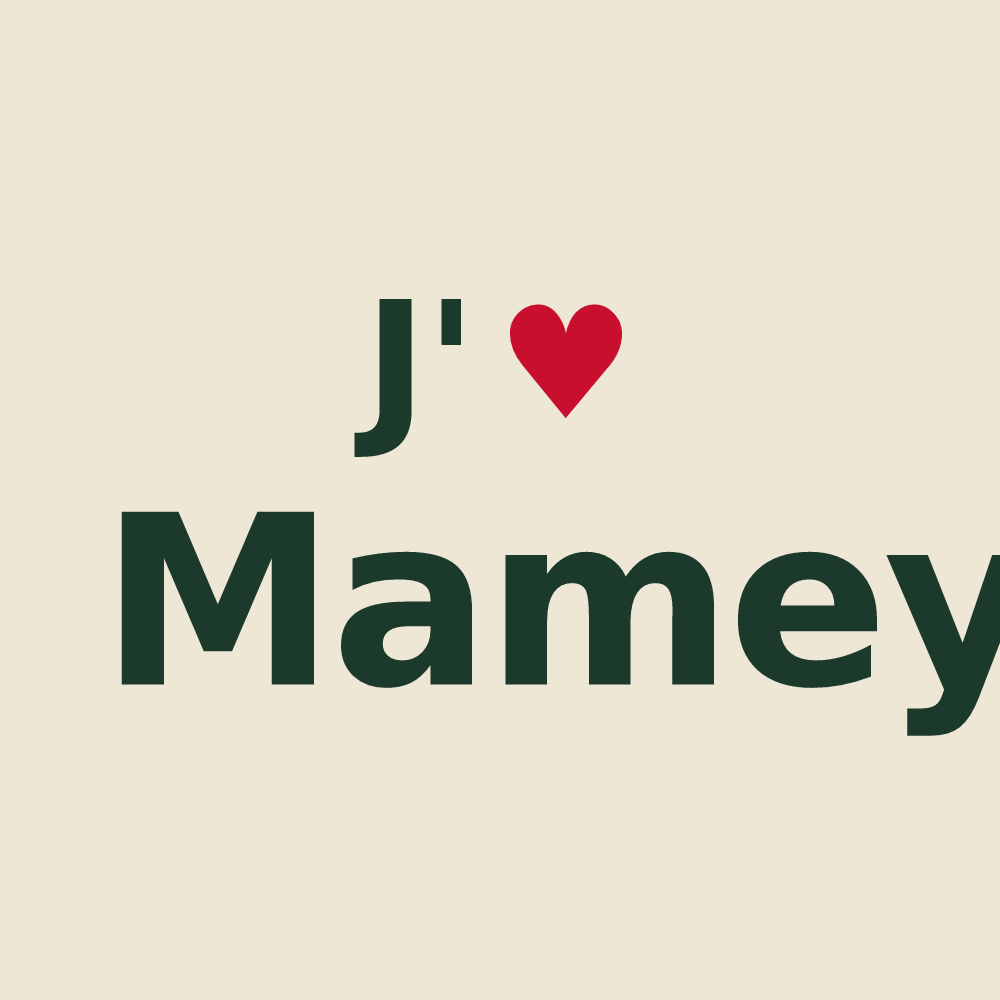 Tote bag personnalisé Mamey — design J'aime Mamey