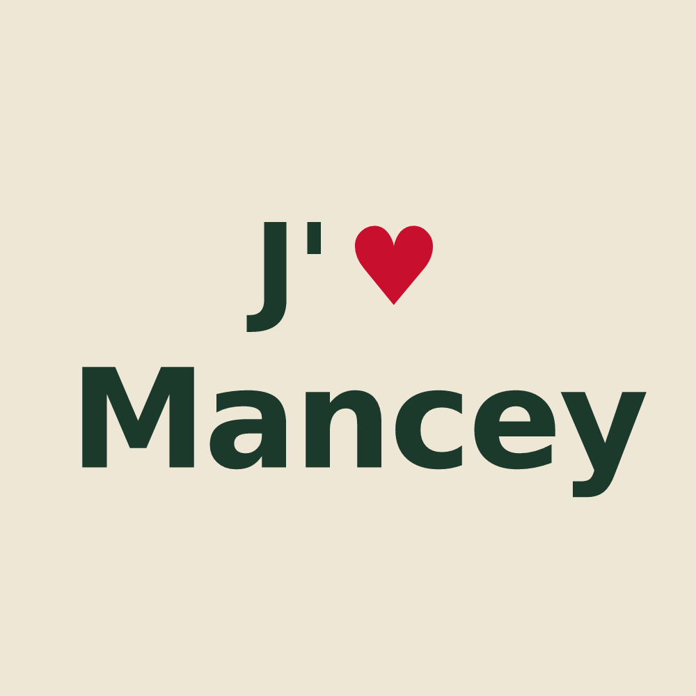Tote bag personnalisé Mancey — design J'aime Mancey