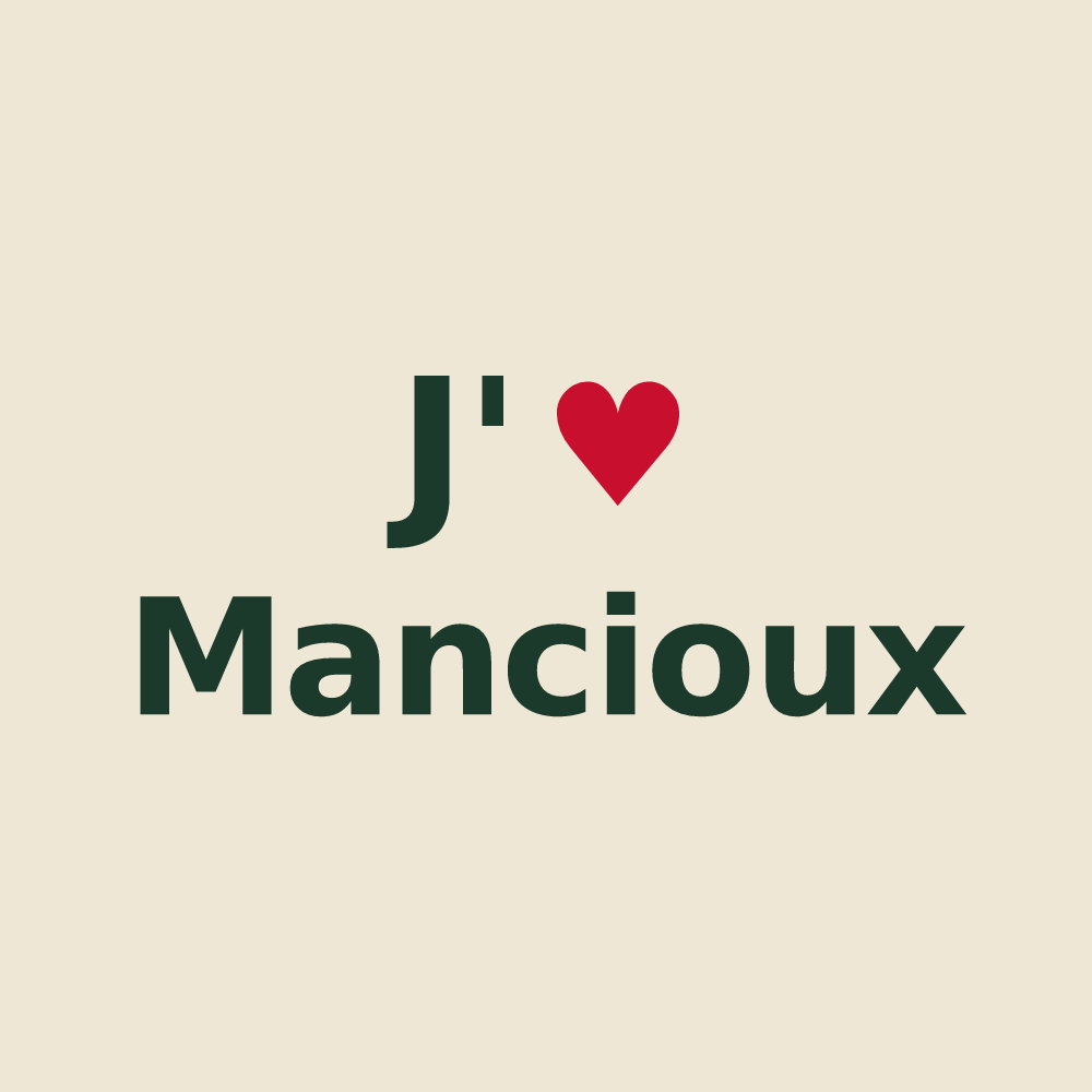 Tote bag personnalisé Mancioux — design J'aime Mancioux