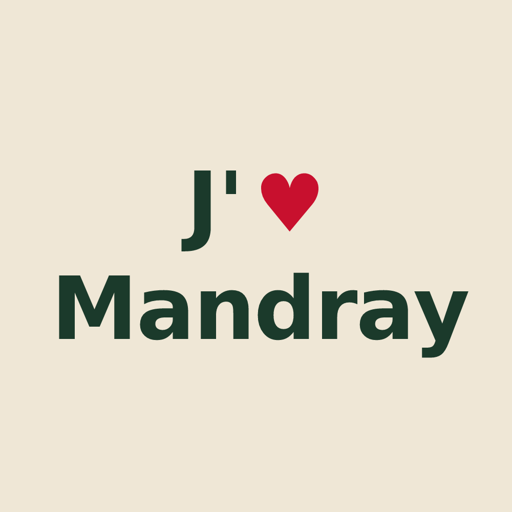Tote bag personnalisé Mandray — design J'aime Mandray