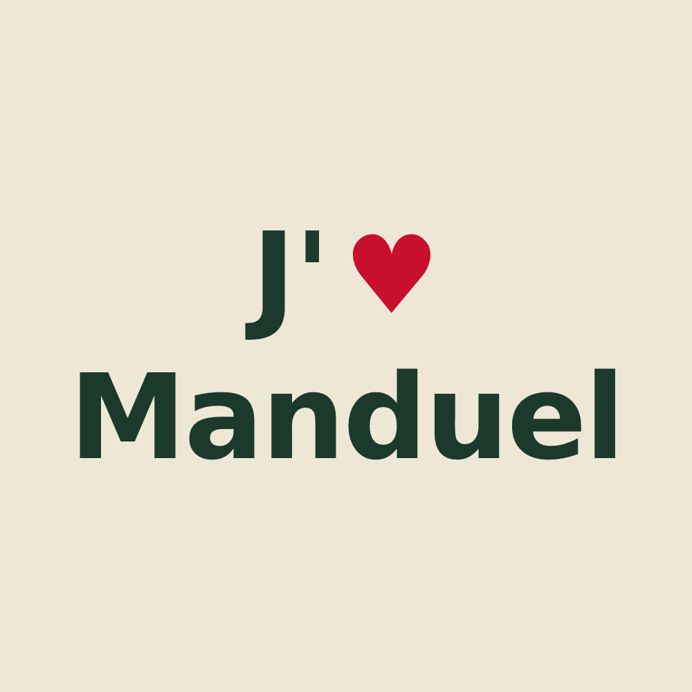 Tote bag personnalisé Manduel — design J'aime Manduel