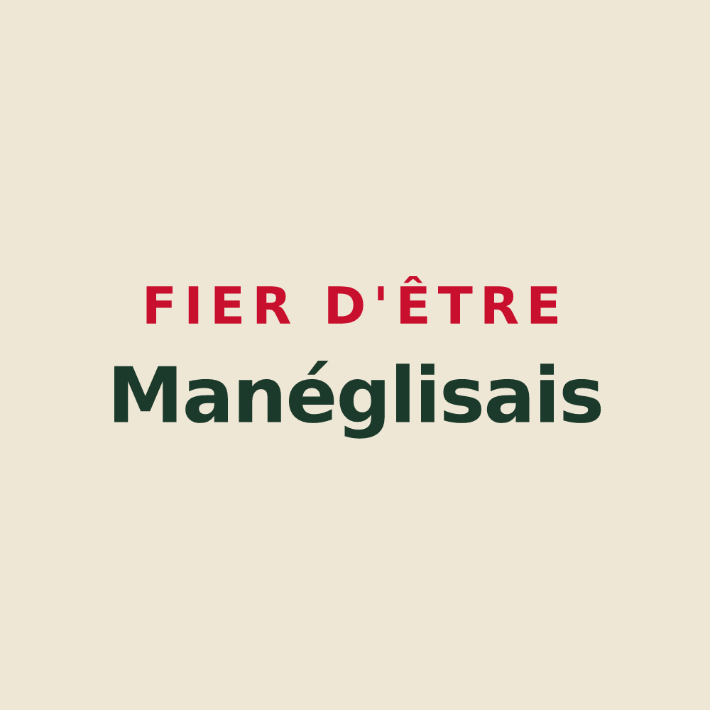 Tote bag « Fier d'être Manéglisais » — design pour Manéglise