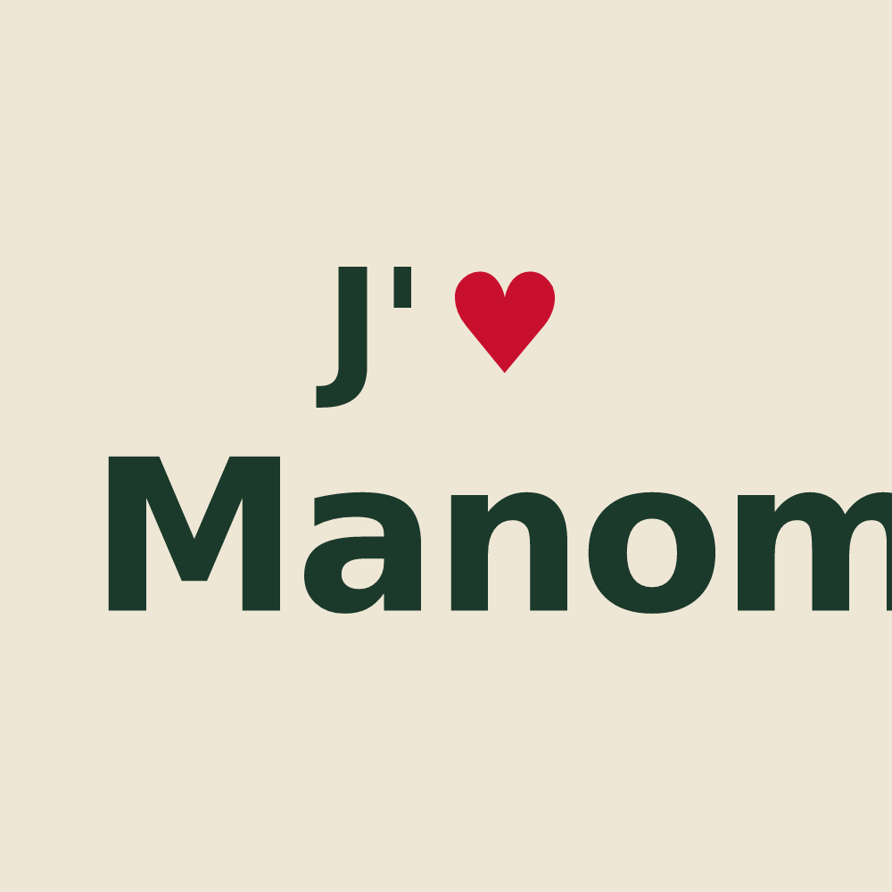 Tote bag personnalisé Manom — design J'aime Manom