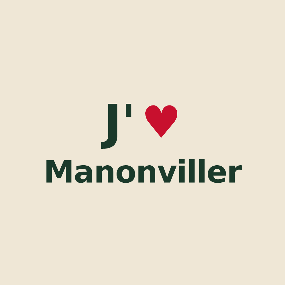Tote bag personnalisé Manonviller — design J'aime Manonviller