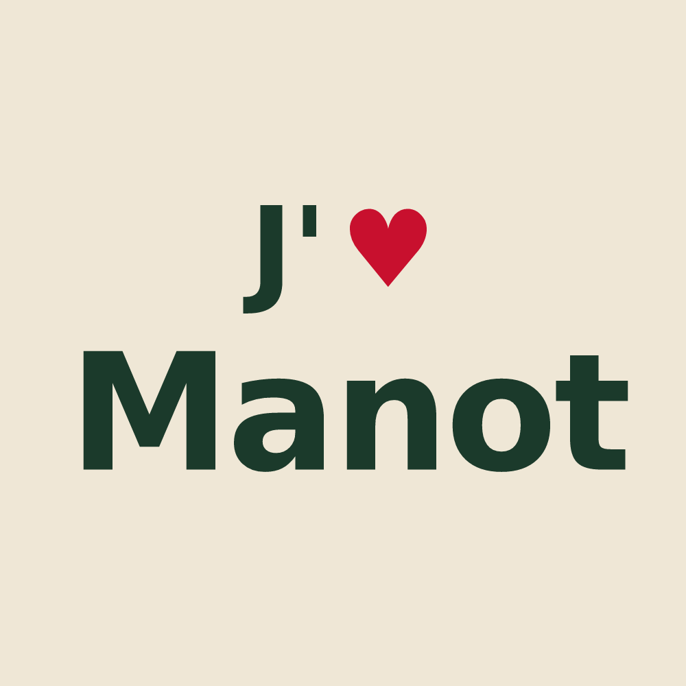 Tote bag personnalisé Manot — design J'aime Manot