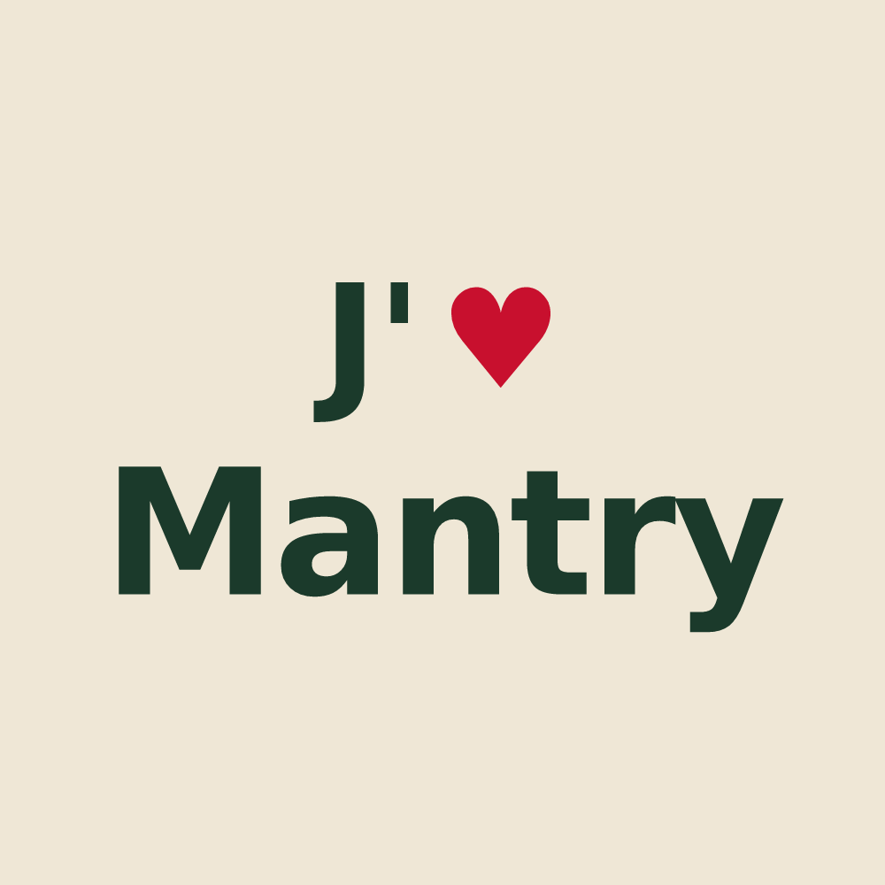 Tote bag personnalisé Mantry — design J'aime Mantry