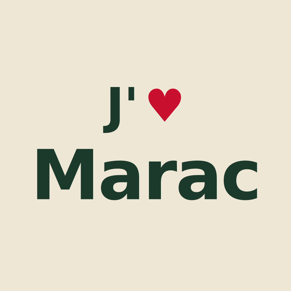 Tote bag personnalisé Marac — design J'aime Marac