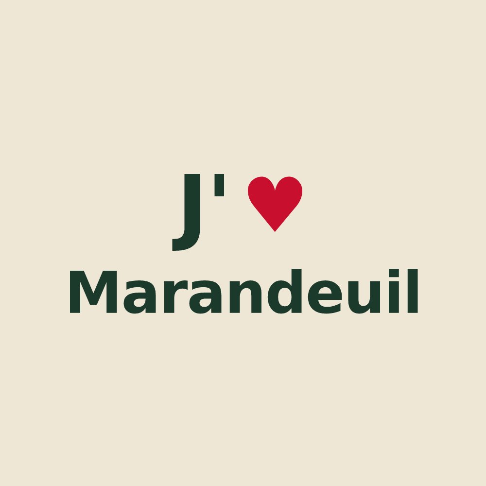 Tote bag personnalisé Marandeuil — design J'aime Marandeuil
