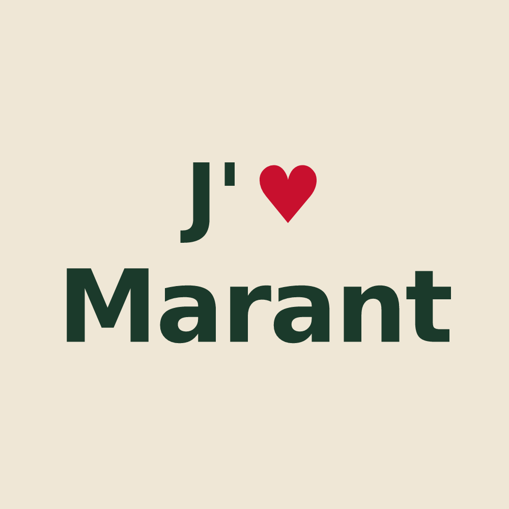 Tote bag personnalisé Marant — design J'aime Marant