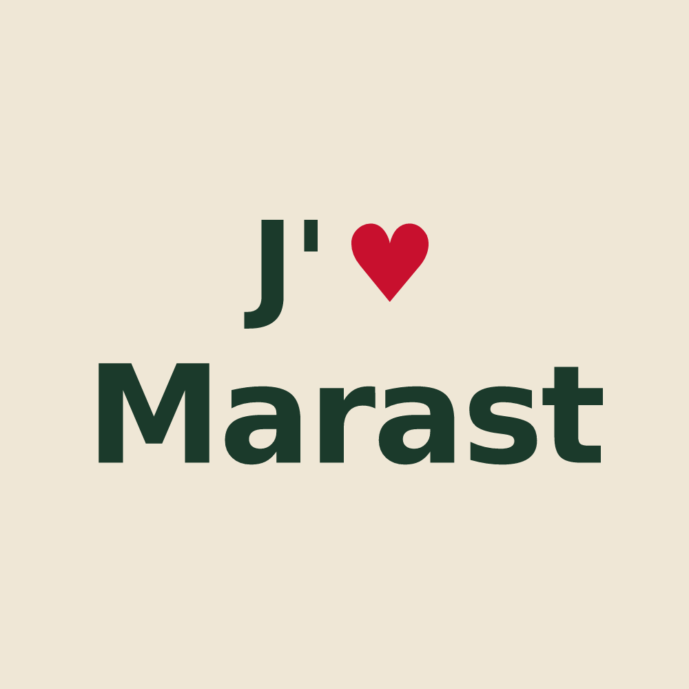 Tote bag personnalisé Marast — design J'aime Marast