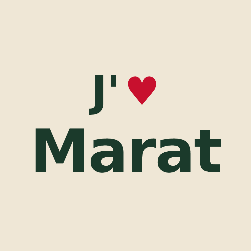 Tote bag personnalisé Marat — design J'aime Marat