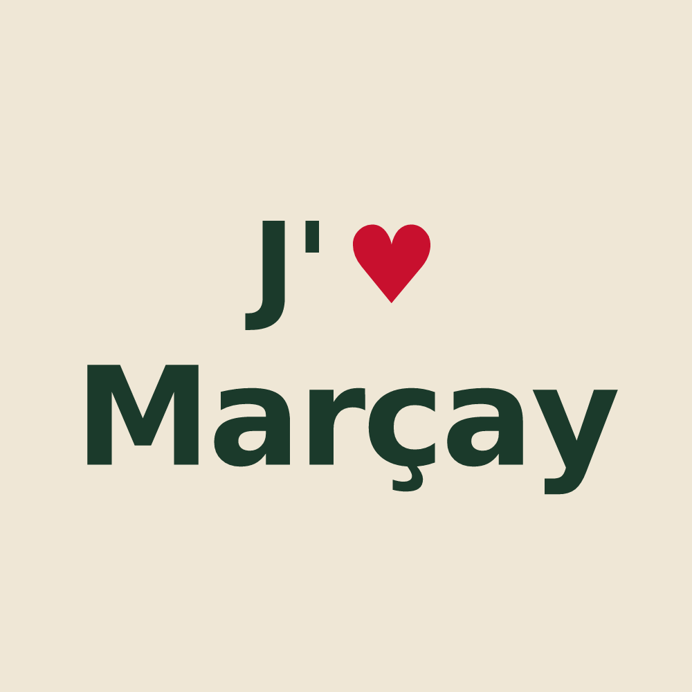 Tote bag personnalisé Marçay — design J'aime Marçay