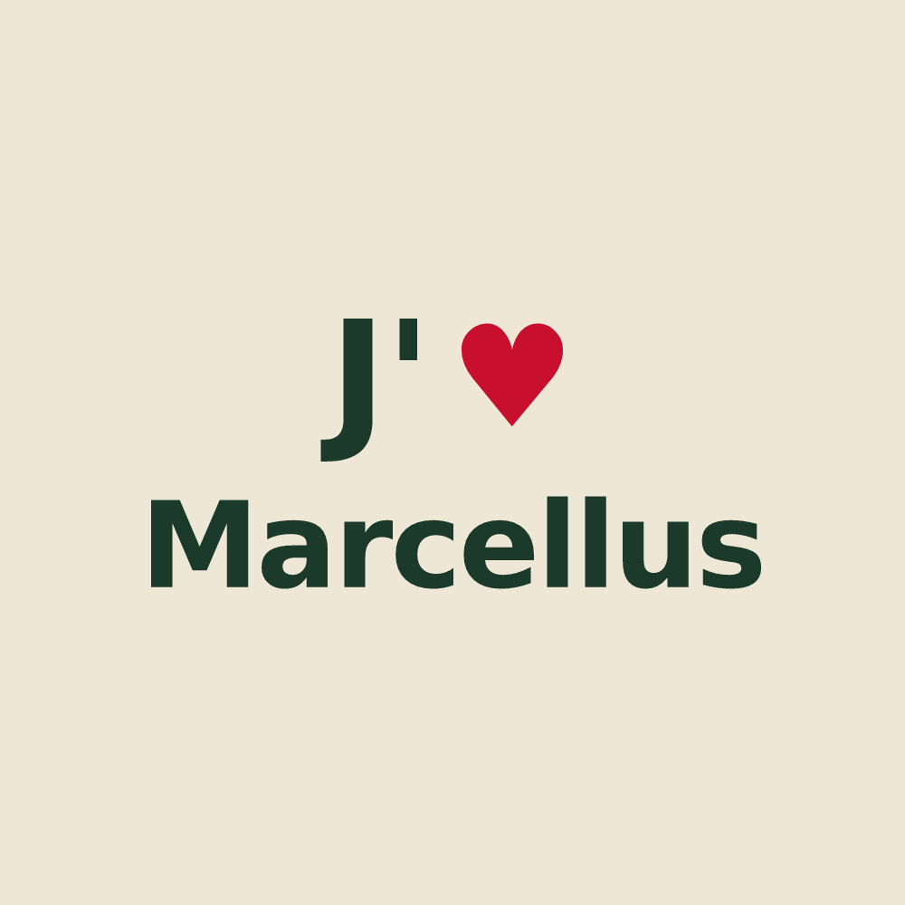 Tote bag personnalisé Marcellus — design J'aime Marcellus