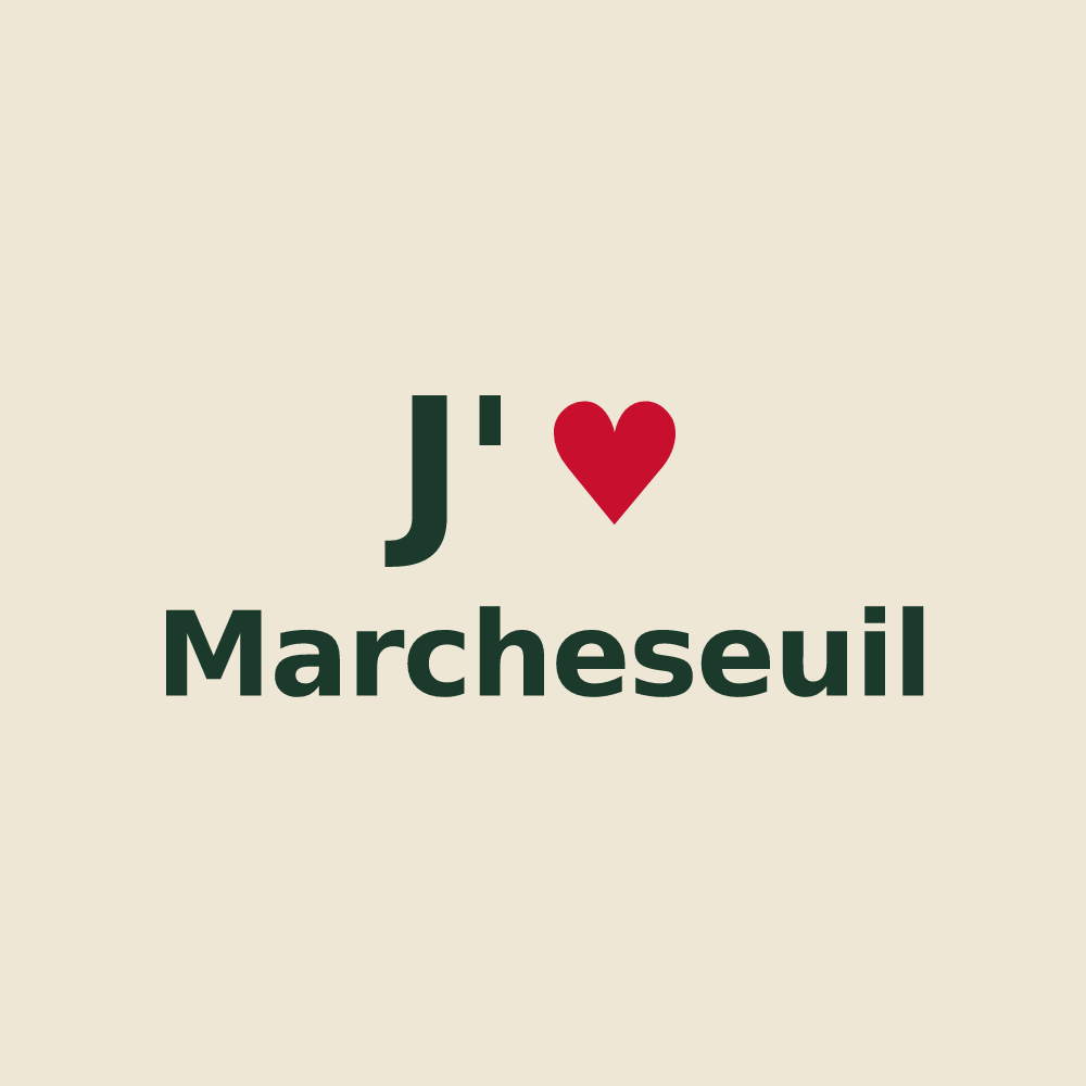 Tote bag personnalisé Marcheseuil — design J'aime Marcheseuil