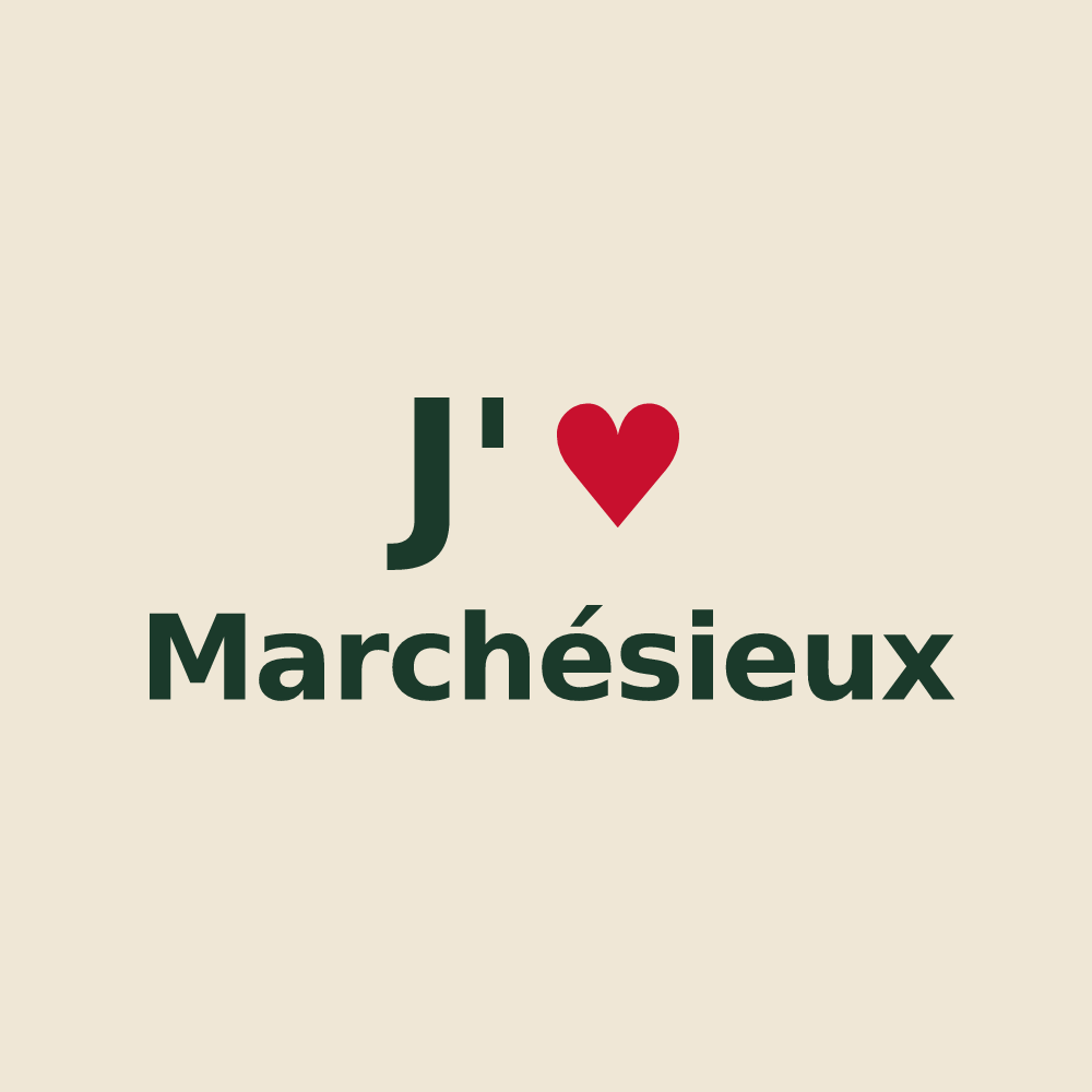 Tote bag personnalisé Marchésieux — design J'aime Marchésieux
