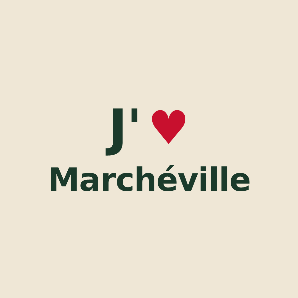 Tote bag personnalisé Marchéville — design J'aime Marchéville