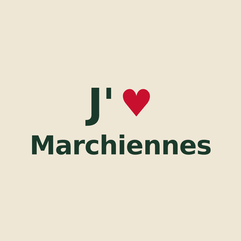 Tote bag personnalisé Marchiennes — design J'aime Marchiennes