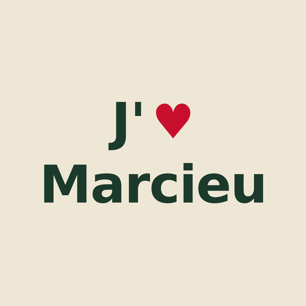 Tote bag personnalisé Marcieu — design J'aime Marcieu