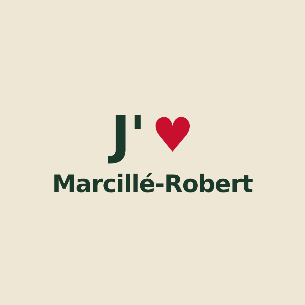 Tote bag personnalisé Marcillé-Robert — design J'aime Marcillé-Robert