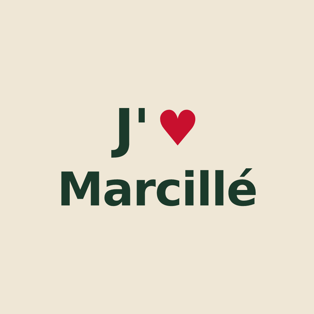 Tote bag personnalisé Marcillé — design J'aime Marcillé