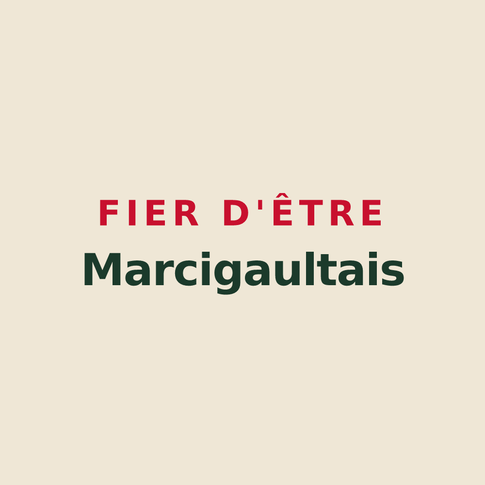 Tote bag « Fier d'être Marcigaultais » — design pour Marcilly-en-Gault