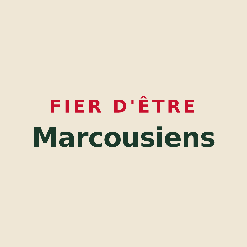 Tote bag « Fier d'être Marcousiens » — design pour Marcoux