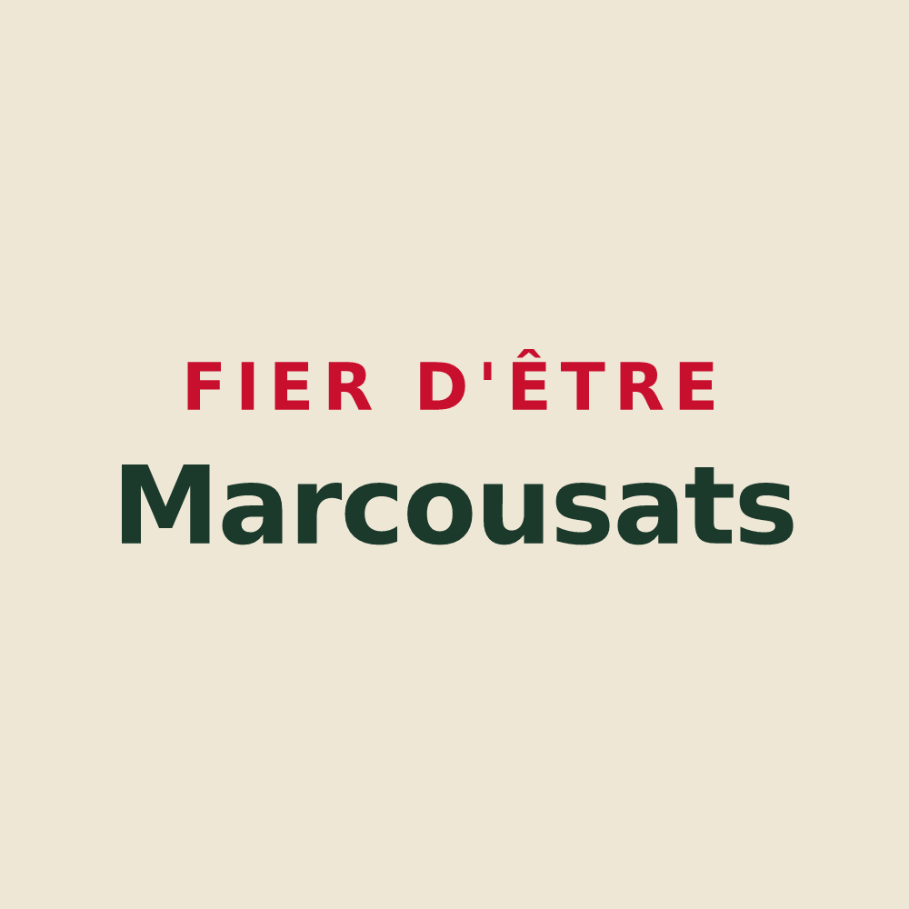 Tote bag « Fier d'être Marcousats » — design pour Marcoux