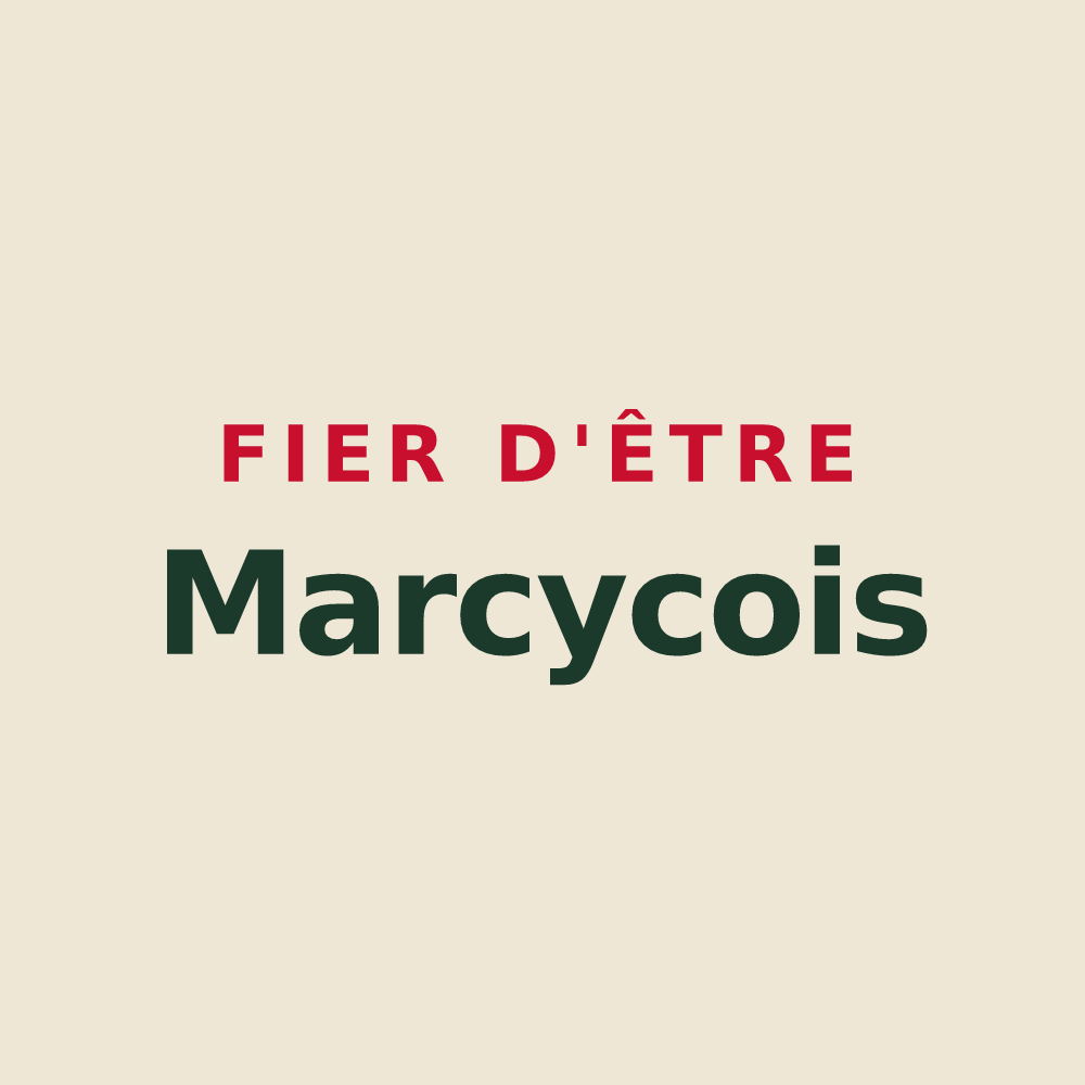 Tote bag « Fier d'être Marcycois » — design pour Marcy