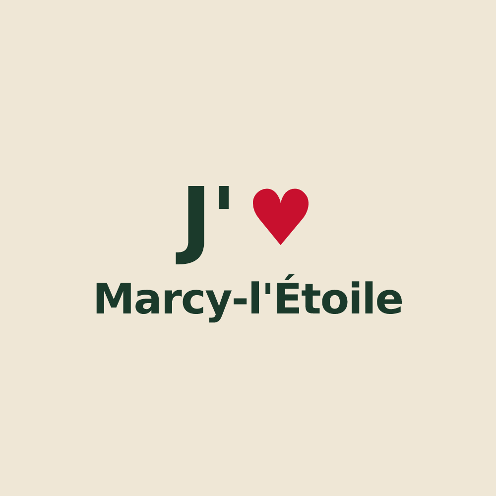 Tote bag personnalisé Marcy-l'Étoile — design J'aime Marcy-l'Étoile