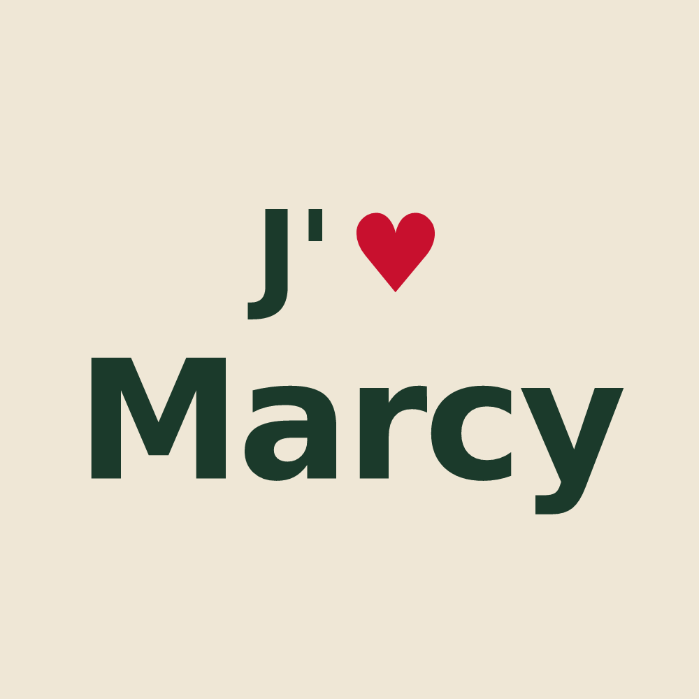 Tote bag personnalisé Marcy — design J'aime Marcy
