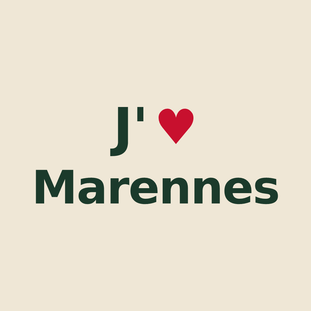 Tote bag personnalisé Marennes — design J'aime Marennes