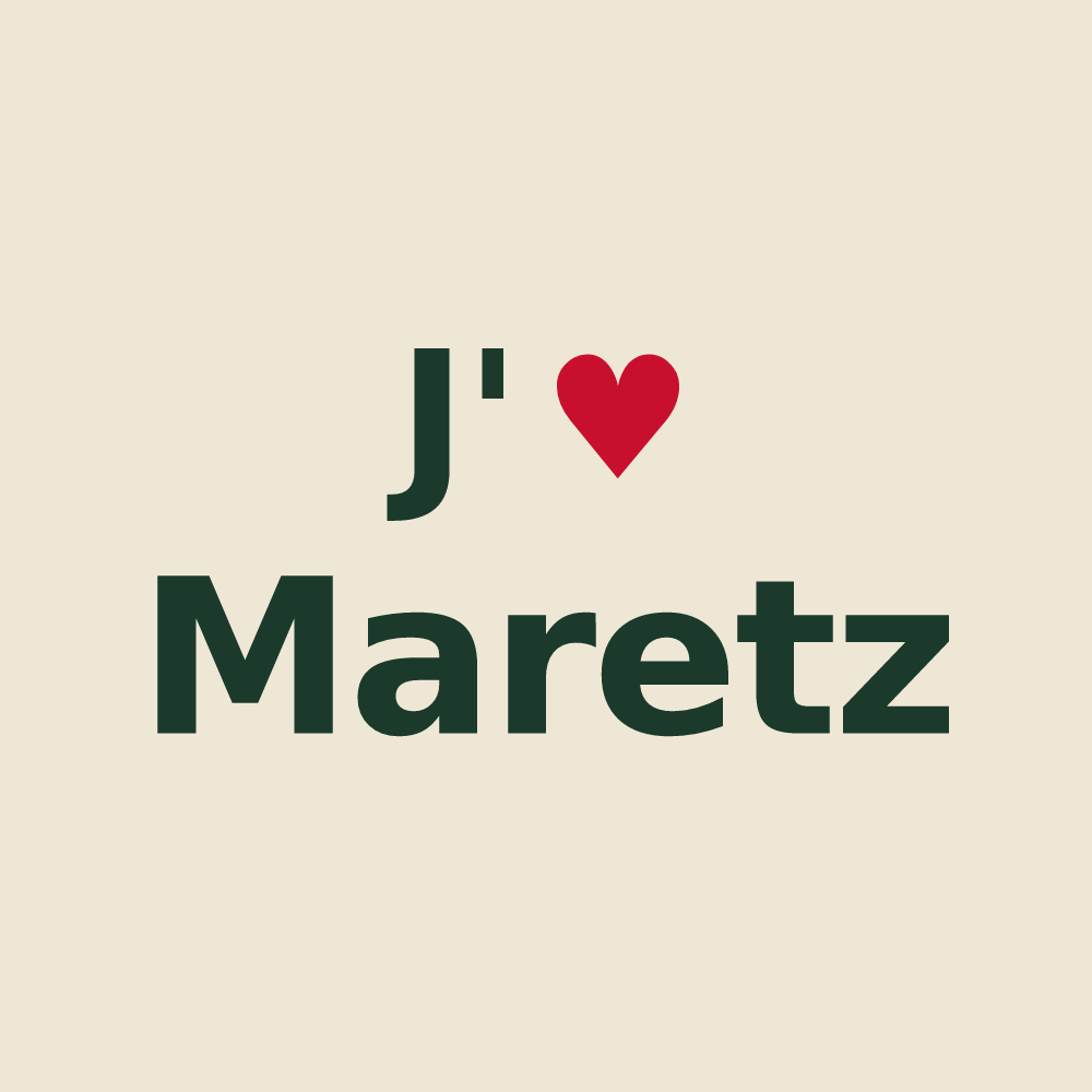 Tote bag personnalisé Maretz — design J'aime Maretz