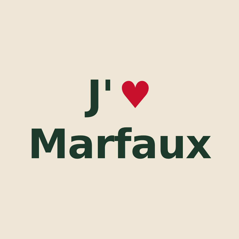 Tote bag personnalisé Marfaux — design J'aime Marfaux